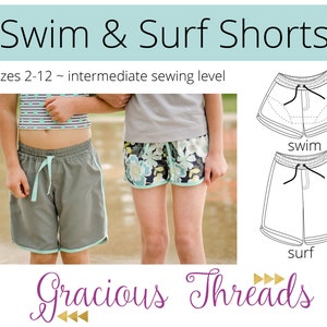 womens swim shorts sewing pattern