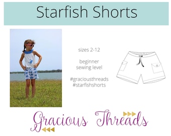 Starfish Shorts pdf sewing pattern