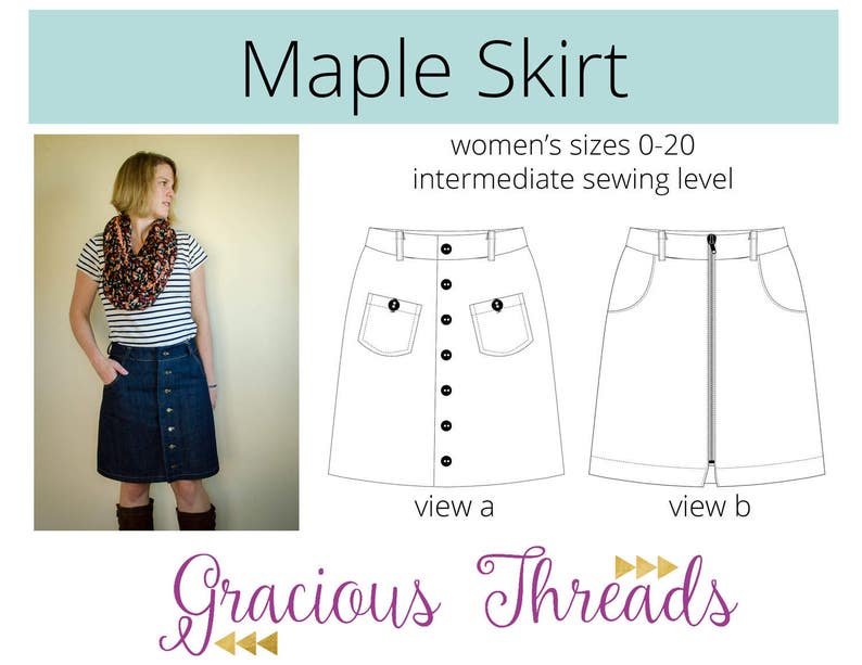 Maple Skirt Women 0-22 pdf sewing pattern image 1