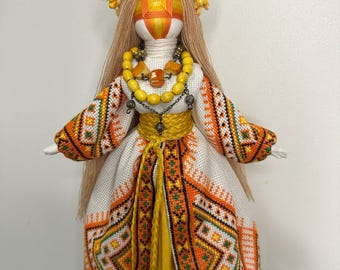 Ukrainian Motanka Doll, Handmade Folk Art, Slavic Amulet, Ethnic Home Decor, Housewarming Gift