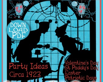1920s PDF PARTY Book Dennisons GALA book Valentine, St Patty, Easter, May Day, Patriotic Celebrations e-booklet pdf
