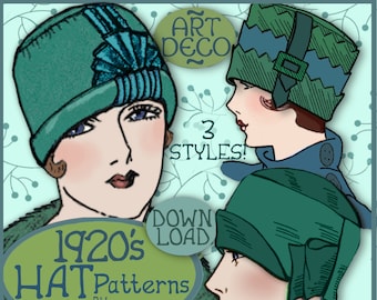 SEW 3 Vintage 1920s FLAPPER CLOCHE Hutkrempe Vintage e-Patterns (Lillie Set) pdf