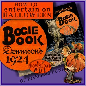Bogie Book PDF Dennison 1924 HALLOWEEN 1920s PARTY Planner Costumes Decorations Themes Games Fun ebooklet download 12th edition
