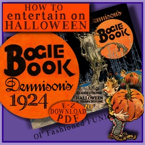 Bogie Book PDF Dennison 1924 HALLOWEEN 1920s PARTY Planner Costumes Decorations Themes Games Fun ebooklet download 12th edition