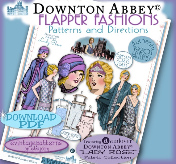20's FLAPPER Downton Abbey Pattern Pdf Andover's DA Lady ROSE 1920 Fabric Pdf Edition Authentic 1920's Pattern Booklet Download - Etsy 20's FLAPPER Downton Abbey Pattern Pdf Andover's DA Lady ROSE 1920 Fabric Pdf Edition Authentic 1920's Pattern Booklet Download - Etsy