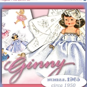 Make GINNY  Vintage 1950s Doll Clothes BRIDE Pjs TUTU Gown Fur Coat  ePattern no. 1965  Riley Ann Estelle Pdf download