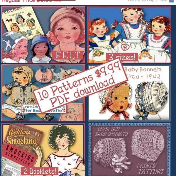 15% OFF 10 VINTAGE Patterns CHILDRENs Clothes 1920s, 30s, 40s & 50s   Pdf download