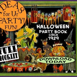 Dennison HALLOWEEN Party Magazine 1929 Flapper Gatsby Downton Twenties Prohibition e-booklet