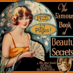 The FAMOUS Book of Beauty Secrets -  Art Deco  Flapper - 1920s e-booklet