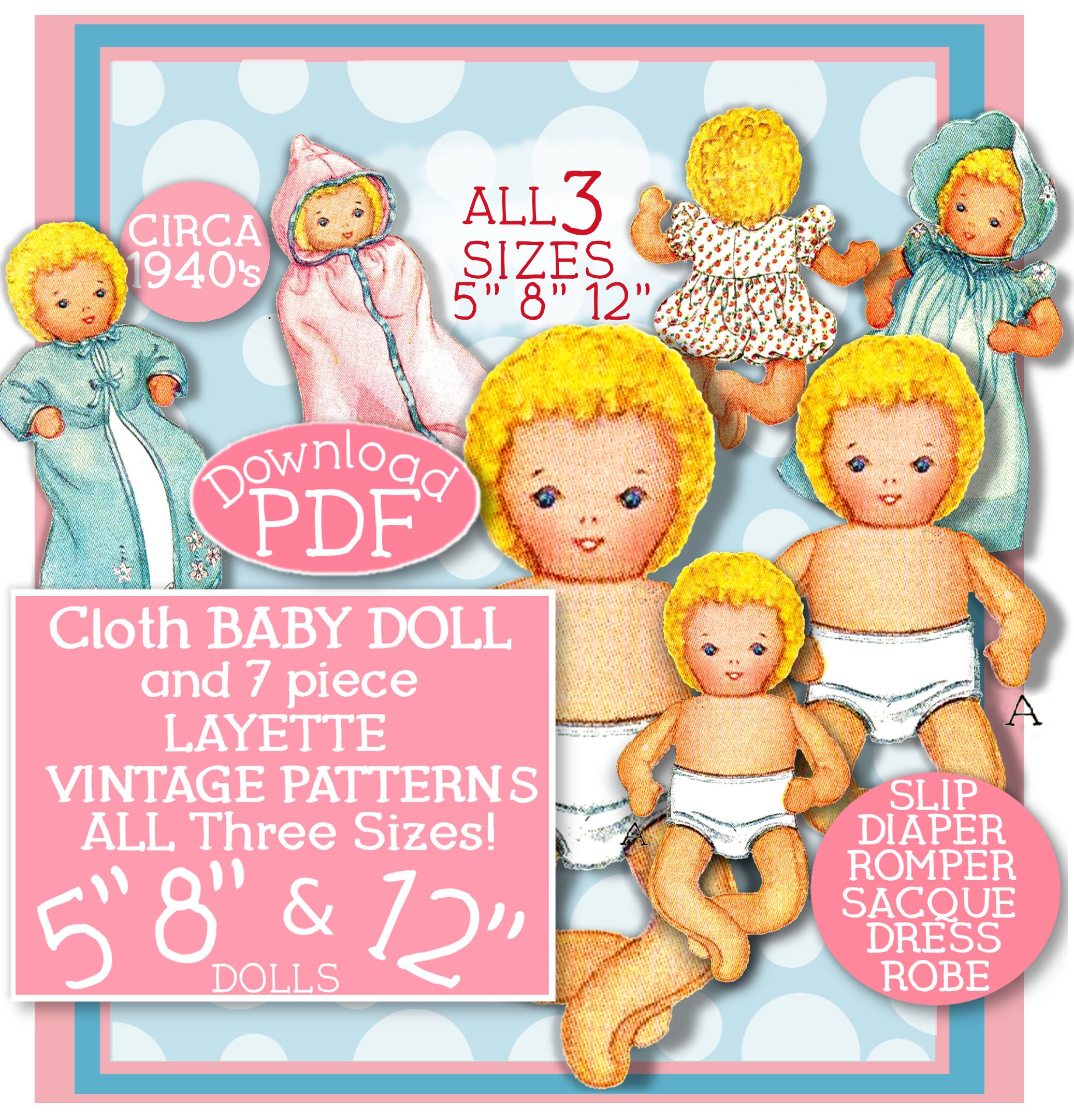 Baby Doll Diaper pattern by Rose Hudd