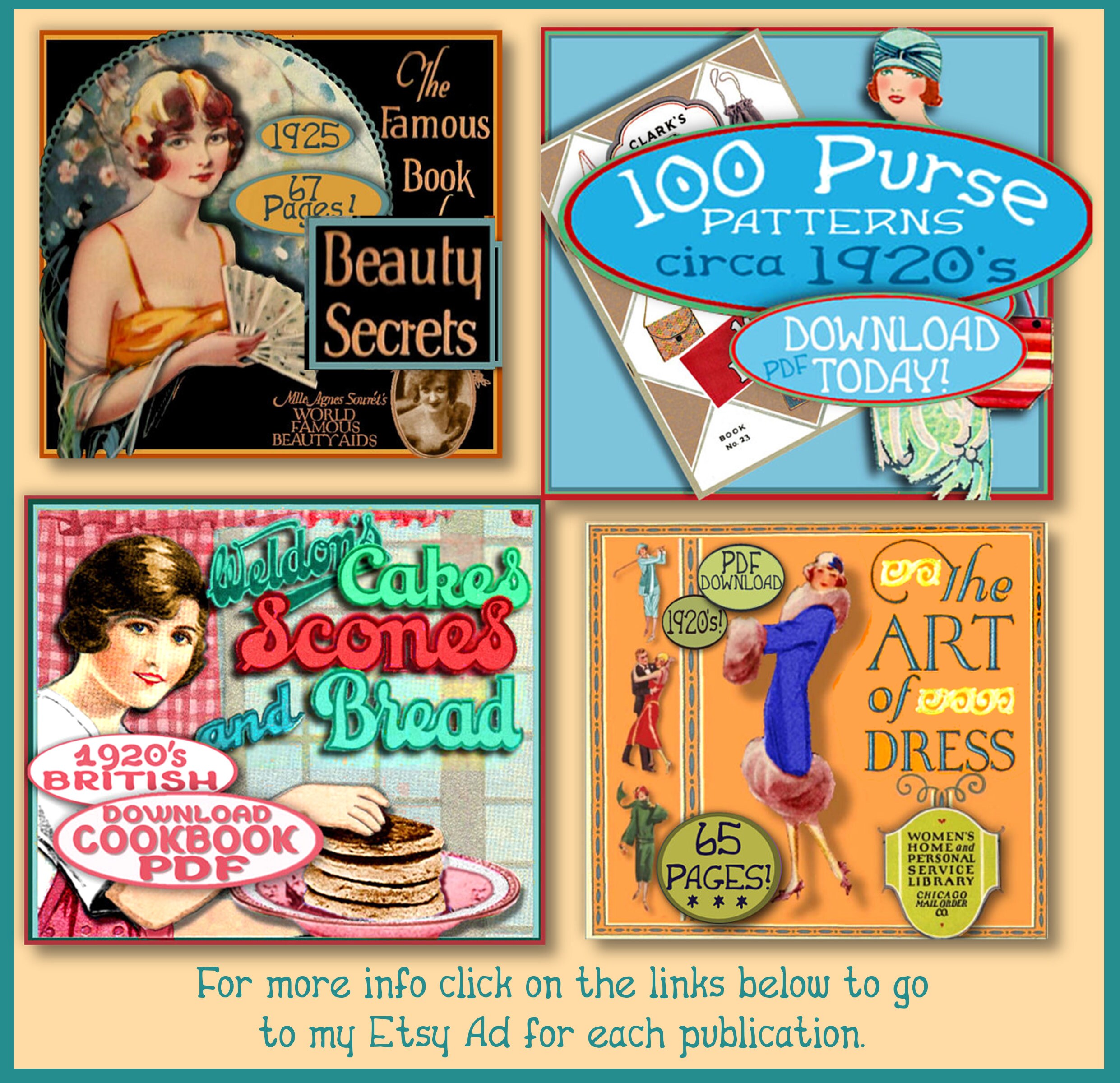 1920's JACKPOT Vintage Collection PDF 100s of Patterns - Etsy UK