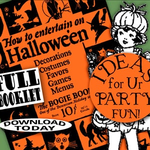 Draaistel boek Dennison 1926 HALLOWEEN jaren 1920 FLAPPER partijontwerper ebooklet kostuums Menu ideeën Games gunsten Food decoraties pdf downloaden