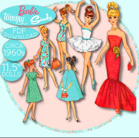 Tammy Wedding Dress /& Trousseau Pattern ~ 11.5/" tall Midge Vintage Barbie