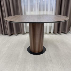 Round Folding Dining Table: HPL Top, Modern Kitchen Furniture