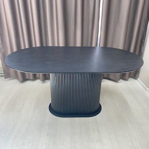 Oval Dining Table | Elegant Modern Dining Table | Walnut Look 6–8 Seater | Mid-Century, Rustic & Minimalist | Custom Sizes