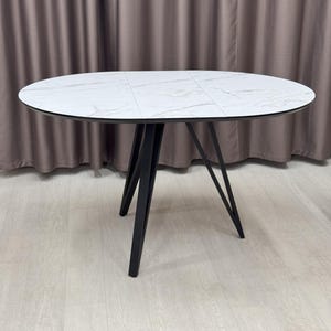 Round HPL Coffee Table: Minimalist Scandi Folding Table