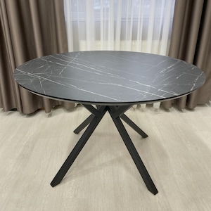 Round Coffee Table with HPL Countertop - Elegant Choice for Dining Area