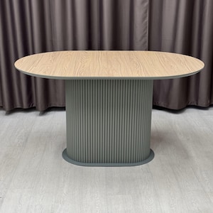 Modern Folding Dining Table with Innovative HPL Top | Oval Shape