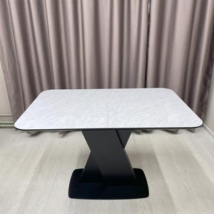 Rectangular Folding Dining Table | Large Table Outdoor Dining Table | Folding Work Table | Walnut Metal Base | Seats 10–12 | Customizable