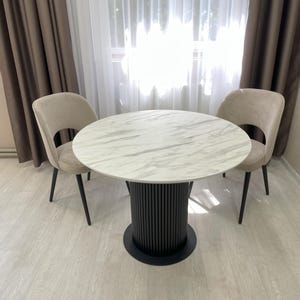 Modern Round Table HPL | Art Deco Home Decor