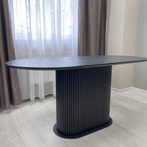 Modern Folding Dining Table with Innovative HPL Top | Oval Shape