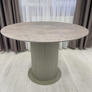 Versatile Round Folding Table for Your Dining Room - Scratch and Heat Resistant HPL Surface