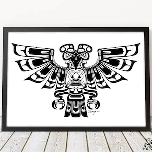 Thunderbird - Pen & Ink Art Print - Northwest Coast Style Artwork