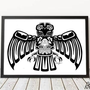 RAVEN - Pen & Ink Art Print - Northwest Coast Style Artwork