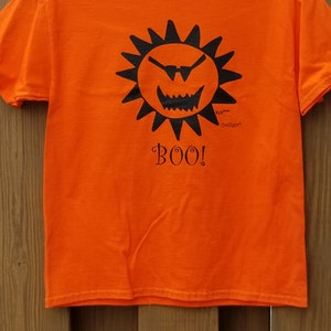 CoolRays Kids Halloween Boo Tee Shirt, Youth Short-Sleeved Halloween Shirt, Trick or Treat t-shirt, Pumpkin Sun Kids Shirt image 4