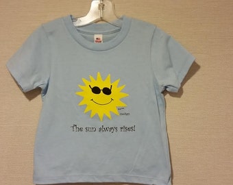 CoolRays Toddler Made in U.S.A. Tee Light Blue The Sun Always Rises!