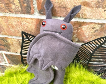 Flasher Bat Plush bat in tiny tighty whities - Red eyes, Made to Order