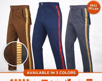 Ręcznie robione spodnie w paski w stylu Hana Solo | Kostium cosplay Luke'a Skywalkera