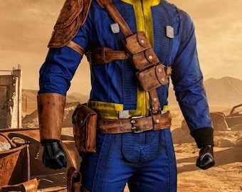 Fallout Vault Dweller Cosplay Costume – Post-Apocalyptic Jumpsuit with Belt