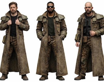 Fallout-inspirierter NCR Ranger Distressed Canvas Long Duster