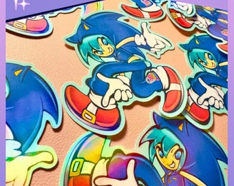 Sonic Adventure Hatsune Miku Holographic Sticker | Vocaloid, Project Diva