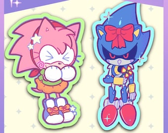 Amy Rose and Metal Sonic stickers