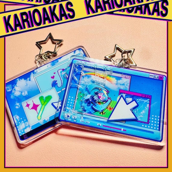 Frutiger Aero Hatsune Miku Liquid Keychain | Y2K, 2000's, Aesthetic, Webcore, Vocaloid, Acrylic, Keycharm