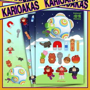 Katamari Damacy Crie seus próprios adesivos Katamari