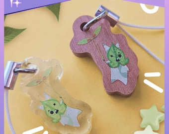 Korok Phone Keycharm Acrylic & Wood | LOZ, Legend of Zelda, Wind Waker, Breath of the Wild