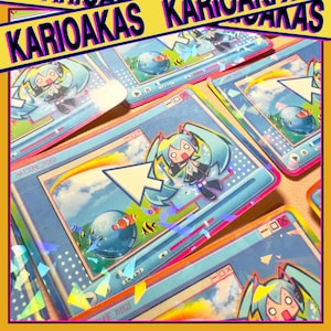 Frutiger Aero Hatsune Miku Holographic Sticker | Y2K, 2000's, Aesthetic, Webcore, Vocaloid