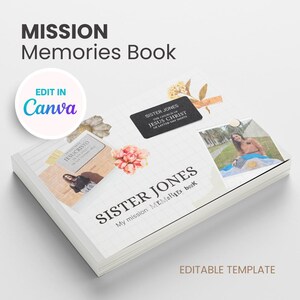 Mission Memories Buchvorlage - bearbeitbar - LDS Missionar Geschenk - Missionar Ruf - Schwester Missionar - Missionar Heimkehr - druckbar