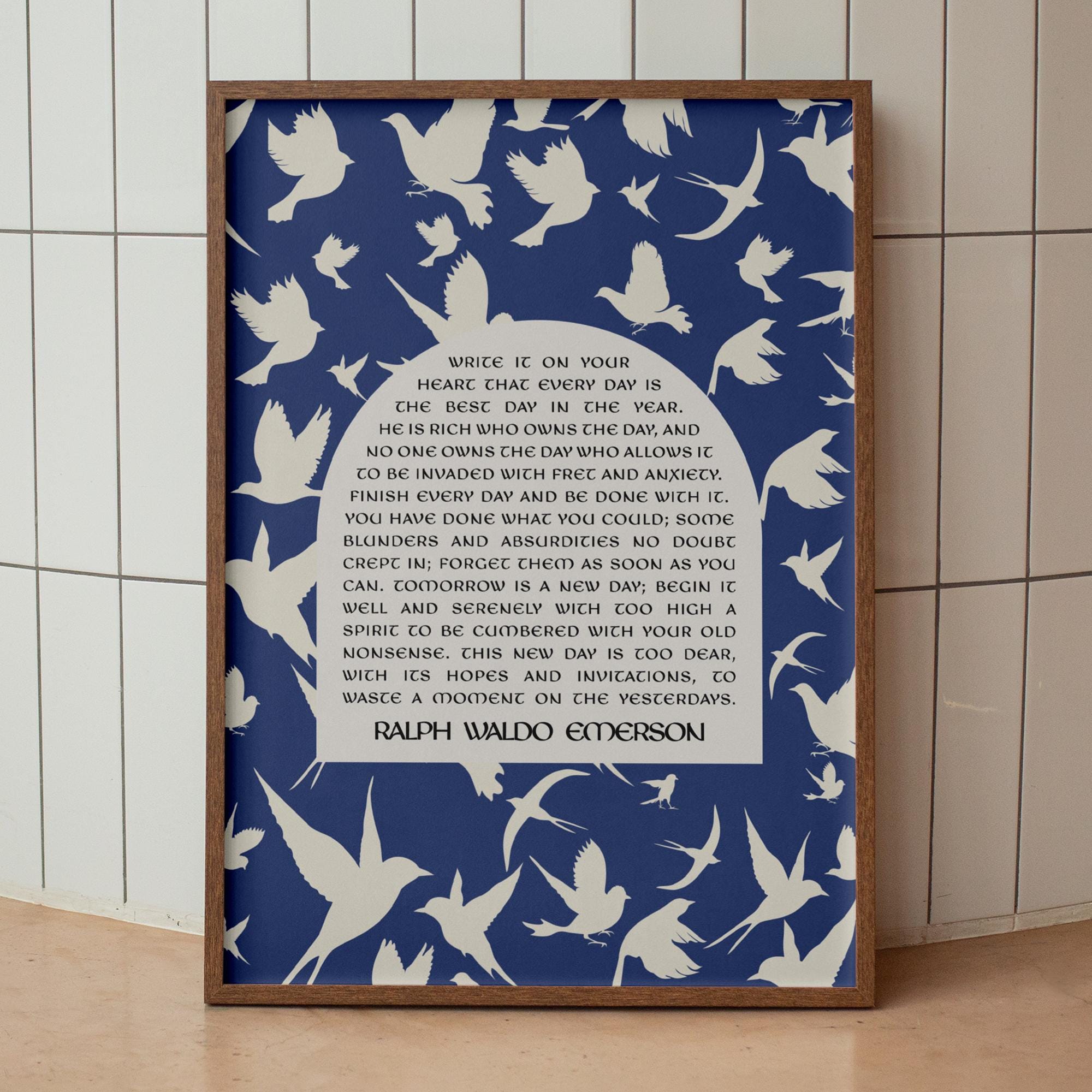 Ralph Waldo Emerson Write It on Your Heart Wall Art, Literature Poem ...