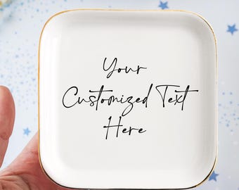Design Your Own Ring Dish, Custom Gift, Ring Dish Personalized, Ceramic Ring Dish, Custom Jewelry Dish, Birthday Gift, Gift for Her