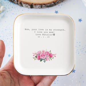 Custom Mother Ring Dish, Mother&#39;s Day Gift, Custom Ring Dish, Jewelry Tray, Mom Ring Dish, Jewelry Dish, Ceramic Ring Dish, Ring Dish