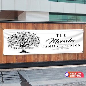 Custom Family Reunion Banner, Custom Size Vinyl Banner, Vinyl Banner, Outdoor Banner, Custom Gift, Family Reunion Decor, Family Reunion Gift