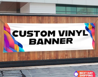 Custom Vinyl Banners, Custom Size Vinyl Banner, Vinyl Banner, Full Color, Outdoor Banner, Custom Gift, Personalized Gift, Business Banner