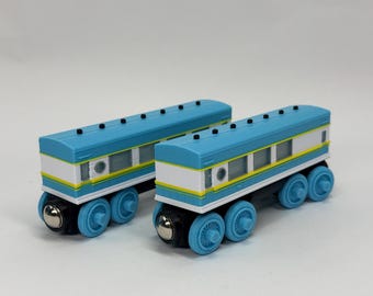 木製鉄道 コナー客車＆ブレーキ車列車 トーマスと仲間たちのために特注製作