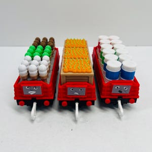 Troublesome Cargo Trains for Trackmaster Track Systems works with Thomas & Friends track - Lot of 3