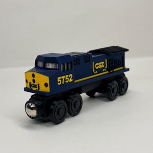 CSX Diesel Train Engine made for Wooden Railway Tracks - 3D Printed