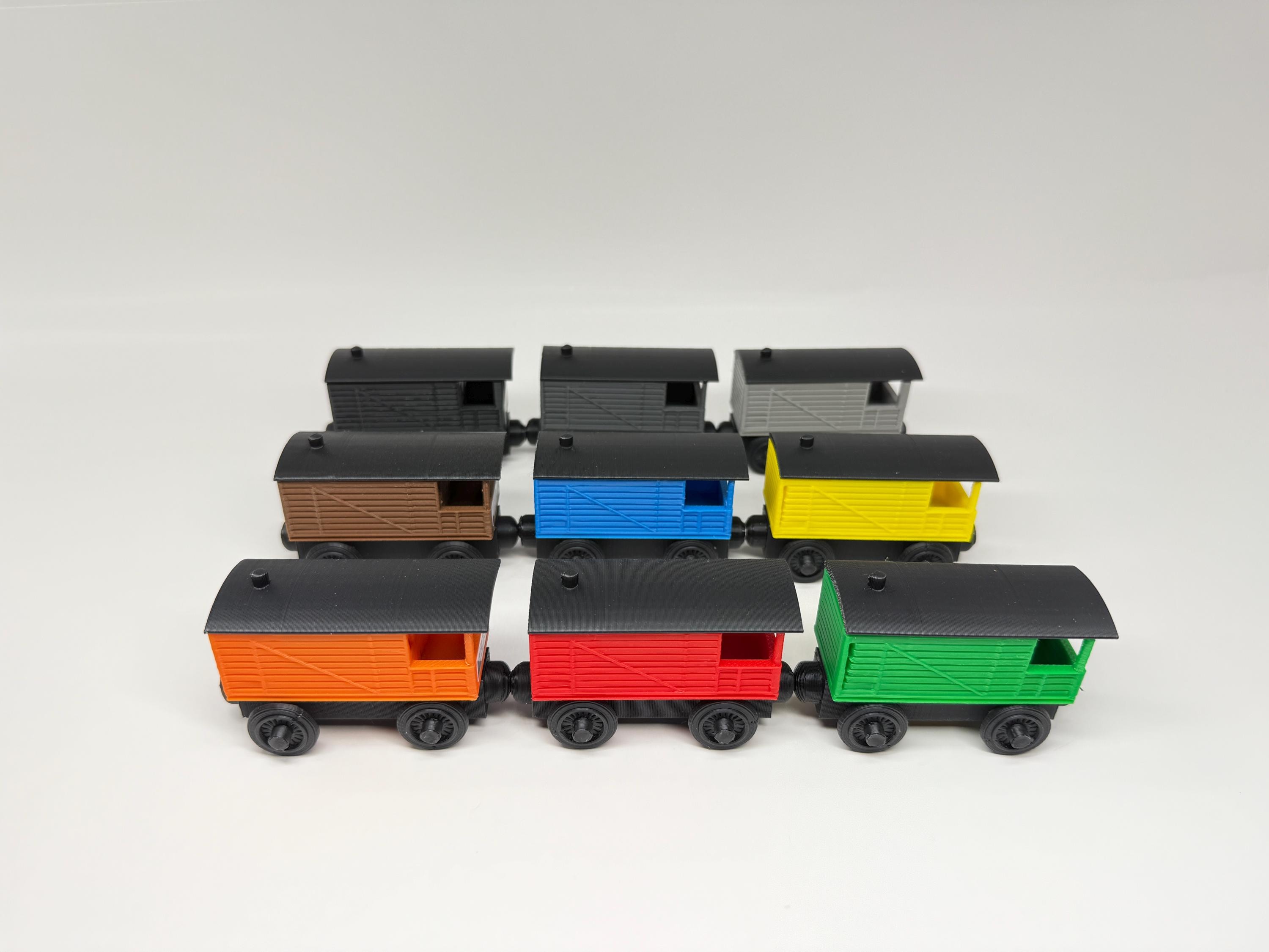 木製鉄道のブレーキ車、車掌車。トーマス＆フレンズ、ブリオなどの